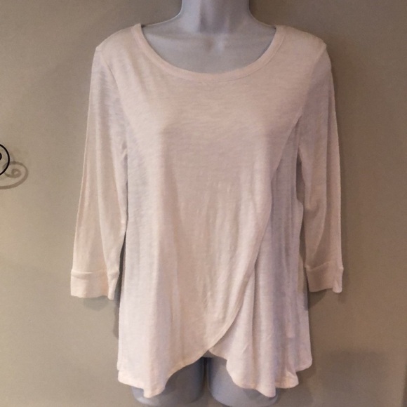 NEW CHASER Split Tulip Hem 3/4 Sleeve Lightweight Causal Basic S T-Shirt Top - Picture 2 of 16